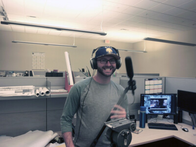 Josh Stetson (Sound/Grip) at our "Grigori Hills Security" shoot / Guardian Derangel